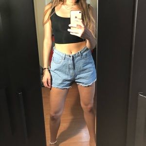 PLT jeans shorts high waisted